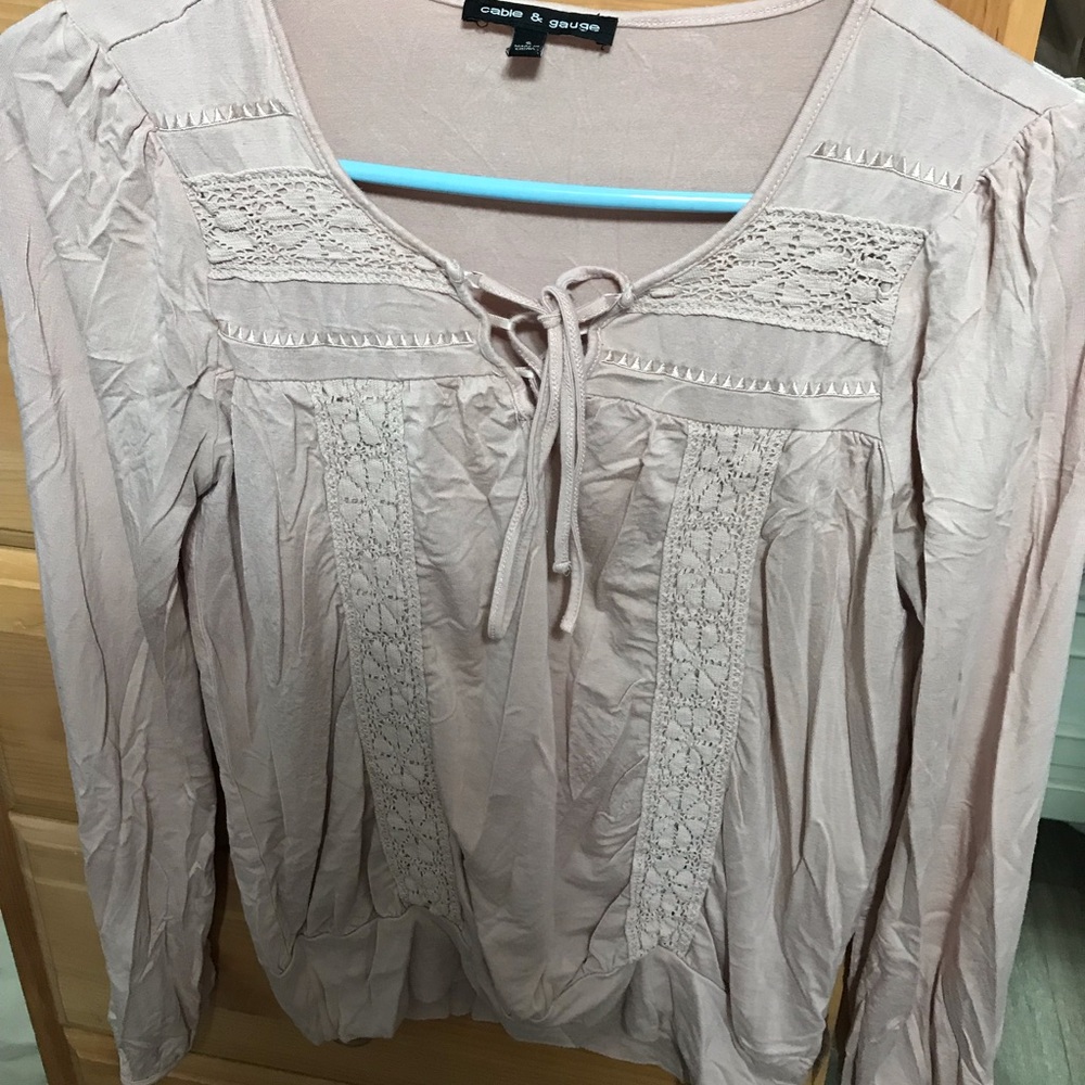 Long sleeve shirt baby pink